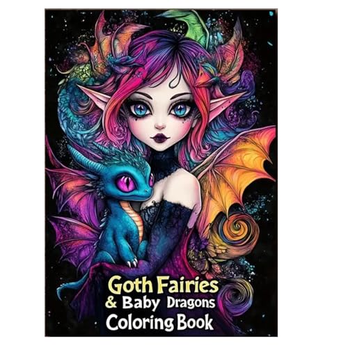 Goth Malbuch für Erwachsene - Dark Gothic Fantasy Art Zeichenbuch | Erwachsene Malbuch für Entspannung, Stressabbau, ästhetische Liebhaber von Horror - ideal für Reisen, Zuhause, Hotelaufenthalt von Xinhuju
