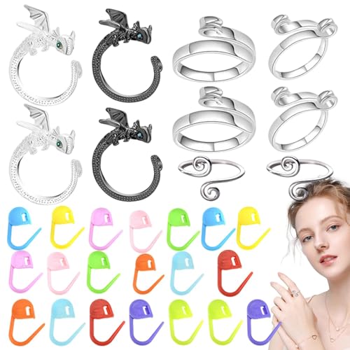 Haken Spannung Rig G für Haken, Hakenring für Haken, Spannring für Draht, Tierdesign, Haken, dünn, H Girl Ring, 10 x Set Ringführungsring aus Zinklegierung, verstellbar für Haken Spannung Rig G für Haken, Hakenring für Haken, Spannring für Draht, Tierdesign, Haken, dünn, H Girl Ring, 10 x Set Ringführungsring aus Zinklegierung, verstellbar für von Xinhuju