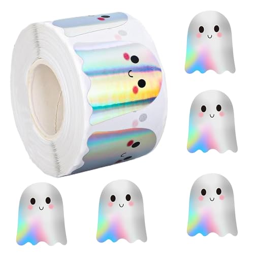 Halloween Sticker | Wasserdichte Scrapbook Aufkleber | Holografische Halloween Deko Scrapbook Zubehör Für Klassenzimmerpreise Basteln Wohnkultur Wand Tür von Xinhuju