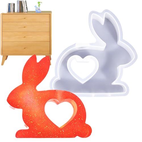 Hasenharzform | handgefertigte Silikonform | Seifenherstellungsform | Epoxidharz Gießform für Ostern, Bürodekoration zu Hause Hasenharzform | handgefertigte Silikonform | Seifenherstellungsform | Epoxidharz Gießform für Ostern, Bürodekoration zu Hause von Xinhuju