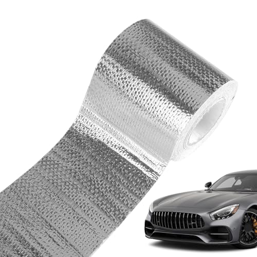 Hitzebeständiges Aluminiumfolienband - Aluminiumfolien-Klebeband aus Aluminiumfolie, hitzebeständiges Auspuffrohr-Klebeband | Robustes Autopflegewerkzeug, Band aus von Xinhuju