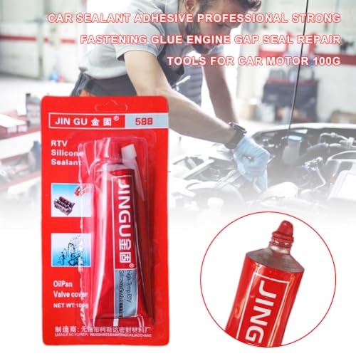 Hochtemperaturdicht - 100 g -Dichtung, rotes Silikonkleber, starke wasserdichte Bindung, hitzebeständiges Design | Mehrzweckstemperatur-Silikondichtmittel für Automotoren Metallglas Gummifenster R Hochtemperaturdicht - 100 g -Dichtung, rotes Silikonkleber, starke wasserdichte Bindung, hitzebeständiges Design | Mehrzweckstemperatur-Silikondichtmittel für Automotoren Metallglas Gummifenster R von Xinhuju