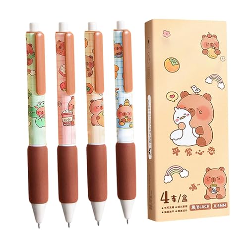 Kugelschreiber, lustige Stifte | Gel-Tintenstifte 0,5 mm 4er-Set für Journaling, 0,5 mm feiner Punkt glattes Schreiben mit ergonomischem Griff und Tiermotiv zur Vorbereitung der Jo-Noten Kugelschreiber, lustige Stifte | Gel-Tintenstifte 0,5 mm 4er-Set für Journaling, 0,5 mm feiner Punkt glattes Schreiben mit ergonomischem Griff und Tiermotiv zur Vorbereitung der Jo-Noten von Xinhuju