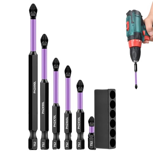 Magnetische Bohrerbits, magnetisches Bit-Set – -Treiber-Bits für 6 eingestellt | Schwere, stoßdämpfende magnetische Übungen für Bauarbeiten, die in Holz arbeiten von Xinhuju