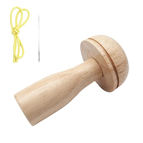 Pummelpilz aus Holz, Pilze aus Holz zum Befüllen von Socken | Regelnadel-Set mit Faden und Gummiband im Lieferumfang enthalten von Xinhuju