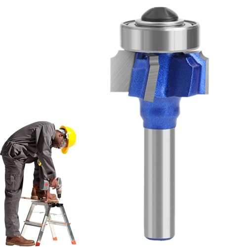 Router-Bohrer, Router-Bits für Holzbearbeitung, professionelle Rollführung in Kantenformungsbohrern zum Abrunden von Ecken, Hartmetall mit 4 Zähnen für Schrankkanten Router-Bohrer, Router-Bits für Holzbearbeitung, professionelle Rollführung in Kantenformungsbohrern zum Abrunden von Ecken, Hartmetall mit 4 Zähnen für Schrankkanten von Xinhuju