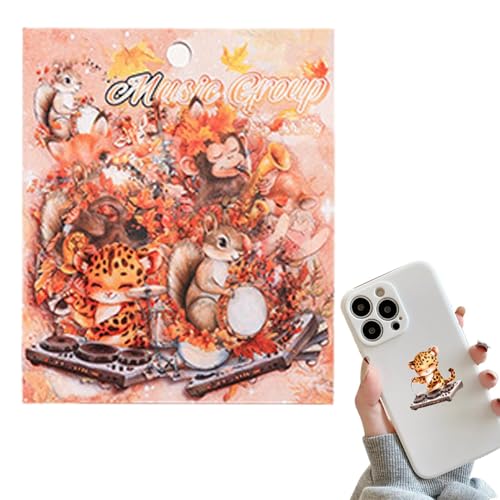 Scrapbook Tier Aufkleber - Ästhetische Scrapbooking Aufkleber, d iy Dekorative Aufkleber | Niedliche Cartoon-Tieraufkleber, Tierthemen Wasserflasche Aufkleber, Coole Aufkleber Aufkleber für Gitarre Scrapbook Tier Aufkleber - Ästhetische Scrapbooking Aufkleber, d iy Dekorative Aufkleber | Niedliche Cartoon-Tieraufkleber, Tierthemen Wasserflasche Aufkleber, Coole Aufkleber Aufkleber für Gitarre von Xinhuju