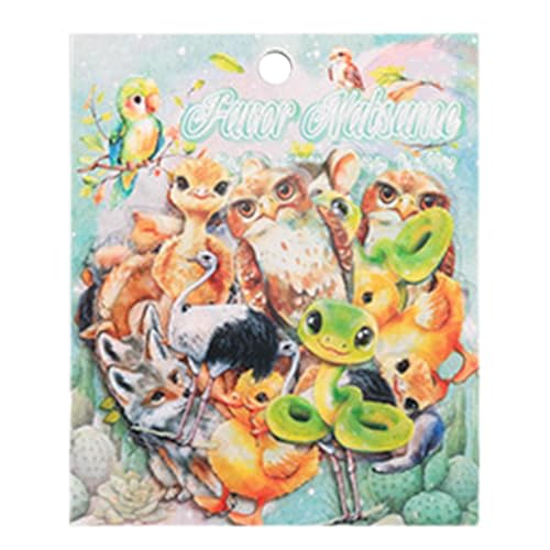 Scrapbook Tier Aufkleber - Ästhetische Scrapbooking Aufkleber, d iy Dekorative Aufkleber | Niedliche Cartoon-Tieraufkleber, Tierthemen Wasserflasche Aufkleber, Coole Aufkleber Aufkleber für Gitarre von Xinhuju