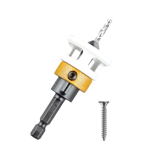 Sechskantschaftbohrer, Fräsbohrer Set | Holzbohrer mit einstellbarer Tiefe – Lochbohrer, robuster Kegelbohrer-Satz für Weich- und Hartholz Sechskantschaftbohrer, Fräsbohrer Set | Holzbohrer mit einstellbarer Tiefe – Lochbohrer, robuster Kegelbohrer-Satz für Weich- und Hartholz von Xinhuju