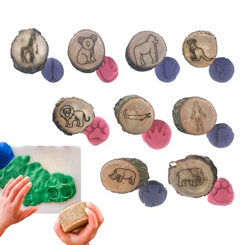 Tierpfotenstempel – Stempel für Handabdrücke aus Holz, bedruckt mit kleinen Tieren | Lustige Kunststempel für Kinder mit kreativen Tierspuren, ein Bastelwerkzeug von B Tierpfotenstempel – Stempel für Handabdrücke aus Holz, bedruckt mit kleinen Tieren | Lustige Kunststempel für Kinder mit kreativen Tierspuren, ein Bastelwerkzeug von B von Xinhuju