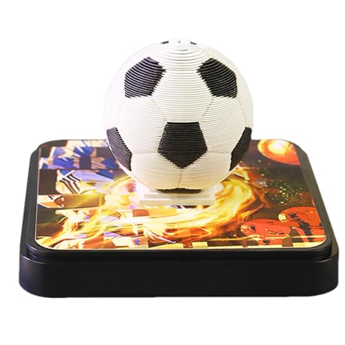 Tischkalender 2025 - Papierskulptur Basketball und Fußball Kreativer Schreibtischkalender mit Notizblock | Home Ornament für Esszimmer, Nachttisch, Bücherregal, Zimmer von Xinhuju
