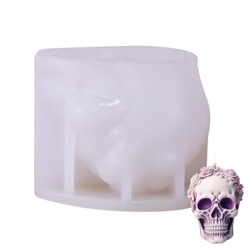 Totenkopf-Kerzenform, Totenkopf-Harzform, Rosenschädelharz Silikonform H für Kerzen, Epoxidharz Gießform für Kerzen, Kerzenformen hergestellt Totenkopf-Kerzenform, Totenkopf-Harzform, Rosenschädelharz Silikonform H für Kerzen, Epoxidharz Gießform für Kerzen, Kerzenformen hergestellt von Xinhuju