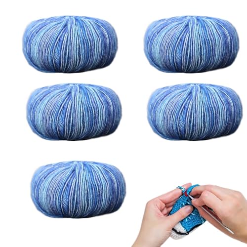 Variiertes Garn | Gradienten -Baumwollgarnstränge | 5x bequemes weiches Garnkuchen zum Häkeln, Schal -Schalgarn für handgeheiztes Strickhandwerk Variiertes Garn | Gradienten -Baumwollgarnstränge | 5x bequemes weiches Garnkuchen zum Häkeln, Schal -Schalgarn für handgeheiztes Strickhandwerk von Xinhuju