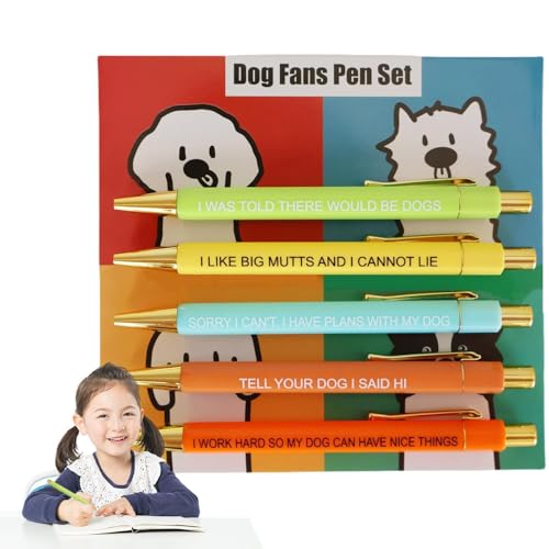 Xinhuju A-Kugelschreiber für Hunde, tragbares Stift-Set | Mehrzweck-Stift-Set für Hunde – 5 neue Schreibwaren, schönes Stift-Set für Studenten, Liebhaber von Xinhuju