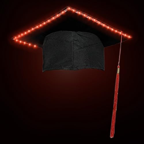 Xinhuju Abschlusshut für Erwachsene | Kappe für Erwachsene mit LED-Beleuchtung – Zubehör mit Quaste für Partys, Schulveranstaltungen, Universität und Feiern Xinhuju Abschlusshut für Erwachsene | Kappe für Erwachsene mit LED-Beleuchtung – Zubehör mit Quaste für Partys, Schulveranstaltungen, Universität und Feiern von Xinhuju