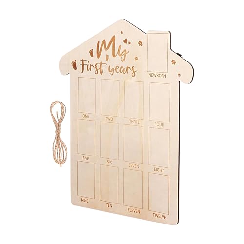 Xinhuju Bilderrahmen für Neugeborene – Monatsgarland aus Holz, erste Chronologie zum Geburtstag | Dekoratives Erinnerungs-Banner mit Clips für die Babyfoto-Vitrine, Dekoration des Zimmers, Mo Xinhuju Bilderrahmen für Neugeborene – Monatsgarland aus Holz, erste Chronologie zum Geburtstag | Dekoratives Erinnerungs-Banner mit Clips für die Babyfoto-Vitrine, Dekoration des Zimmers, Mo von Xinhuju