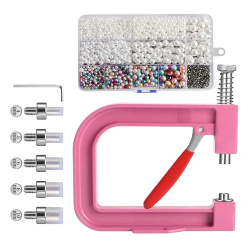 Xinhuju Manuelle Perlenpresse, Set zum Bohren und Anbringen – Set zur Schmuckherstellung mit Perlenklammer für Anfänger, Handwerk, Socken, Hochzeit, Leder, Schuhe, Taschen Xinhuju Manuelle Perlenpresse, Set zum Bohren und Anbringen – Set zur Schmuckherstellung mit Perlenklammer für Anfänger, Handwerk, Socken, Hochzeit, Leder, Schuhe, Taschen von Xinhuju