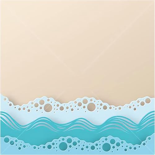 Metall-Stanzformen "Summer Ocean", Strandwellen-Schablonen für Scrapbooking und Bastelarbeiten, Stanz- und Prägewerkzeuge mit Meeresmotiv, Bastelschablonen, Sommer-Bastelbedarf von Xinjincang