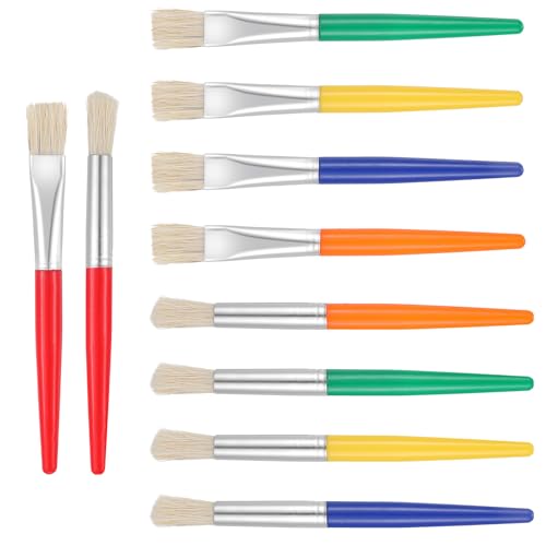 10 Stück Pinsel Kinder Pinselset Kinder Pinsel Acrylfarbe Acryl Pinsel Set Künstlerpinsel Set Flacher Bunt Pinsel Kleinkind Borstenpinsel Aquarell Ölmalpinsel Pinsel Wasserfarben Kinder 10 Stück Pinsel Kinder Pinselset Kinder Pinsel Acrylfarbe Acryl Pinsel Set Künstlerpinsel Set Flacher Bunt Pinsel Kleinkind Borstenpinsel Aquarell Ölmalpinsel Pinsel Wasserfarben Kinder von Xinjoduz