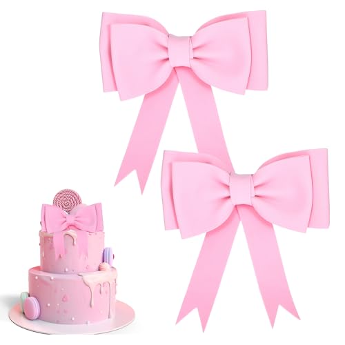 2 Stück Torten Deko, Rosa Schleife, Kuchendeko Geburtstag, Große Schleife Tortendeko Kuchen Topper Kuchendekoration Übergroße Schleifen Kuchenaufsatz für Hochzeit Party Valentinstag Muttertag 2 Stück Torten Deko, Rosa Schleife, Kuchendeko Geburtstag, Große Schleife Tortendeko Kuchen Topper Kuchendekoration Übergroße Schleifen Kuchenaufsatz für Hochzeit Party Valentinstag Muttertag von Xinjoduz