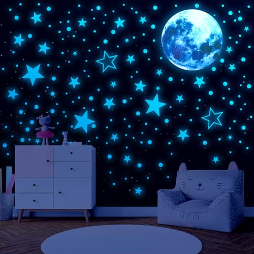 435 Stück Leuchtsterne Kinderzimmer Leuchtsterne Leuchtsterne Selbstklebend Glow In The Dark Stars Sterne Leuchtend Selbstklebend Klebesterne Leuchtend Leucht Sterne Für Schlafzimmer Wohnzimmer von Xinjoduz