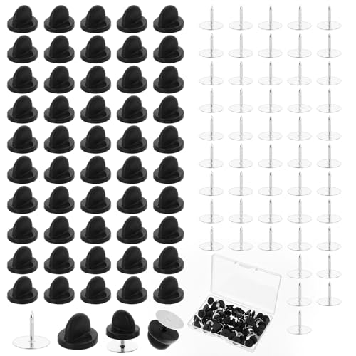 Gummi Pin Verschlüsse 50 Stück Anstecker Pin Broschennadel Anstecknadeln Pins Schmetterling Runde Ersatz Anstecknadel Kupplungs für Krawatten Jacken Hüte DIY Schmuckherstellung Basteln Uniform Gummi Pin Verschlüsse 50 Stück Anstecker Pin Broschennadel Anstecknadeln Pins Schmetterling Runde Ersatz Anstecknadel Kupplungs für Krawatten Jacken Hüte DIY Schmuckherstellung Basteln Uniform von Xinjoduz