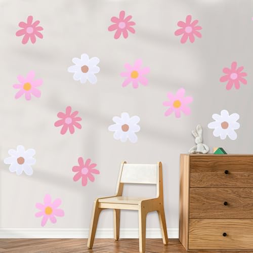 36 Blumen Wandtattoo Kinderzimmer Deko, Wandsticker Gänseblümchen Weiß Blumen Selbstklebend Rosa Wanddeko DIY Wandaufkleber für Mädchen Jungen Schlafzimmer Hintergrund Wohnzimmer 36 Blumen Wandtattoo Kinderzimmer Deko, Wandsticker Gänseblümchen Weiß Blumen Selbstklebend Rosa Wanddeko DIY Wandaufkleber für Mädchen Jungen Schlafzimmer Hintergrund Wohnzimmer von Xinjoduz