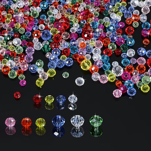 800 Stück Glasperlen Groß 4/6/8 mm Glasperlen zum Auffädeln Bunte Perlen Glas mit Aufbewahrungsbox Glitzerperlen für DIY Schmuckherstellung Armbänder Halskette Basteln Ohrringe 800 Stück Glasperlen Groß 4/6/8 mm Glasperlen zum Auffädeln Bunte Perlen Glas mit Aufbewahrungsbox Glitzerperlen für DIY Schmuckherstellung Armbänder Halskette Basteln Ohrringe von Xinjoduz