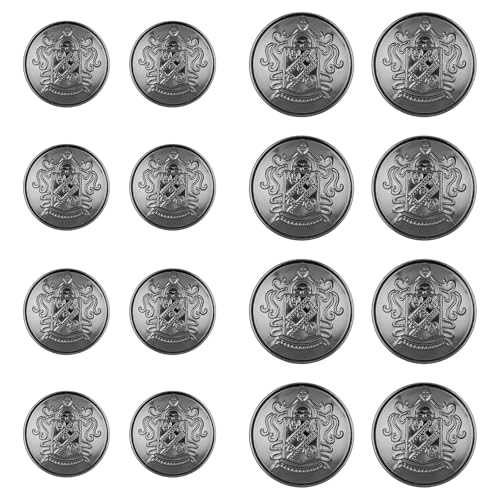 Knöpfe für Mantel 16 Stück Silber Glänzend 18mm 25mm Knöpfe zum Annähen Dekorative Knopf Metall Blazer Vintage Antikes Knopf 25mm DIY Basteln für Uniform Frauen Klage Woolen Mantel Knöpfe für Mantel 16 Stück Silber Glänzend 18mm 25mm Knöpfe zum Annähen Dekorative Knopf Metall Blazer Vintage Antikes Knopf 25mm DIY Basteln für Uniform Frauen Klage Woolen Mantel von Xinjoduz