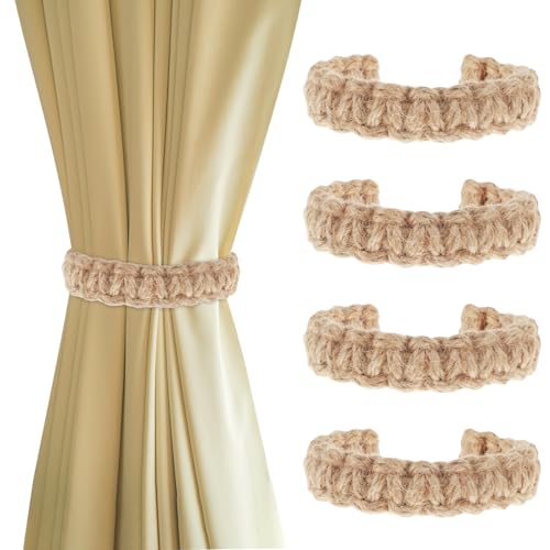 Xinjoduz 4 Stück Raffhalter für Gardinen, Vorhang Raffhalter Boho Gardinenhalter Vorhang Halter Handgefertigte Vorhangbinder für Dekorative Bauernhausdekor Wohnzimmer Vorhänge Schlafzimmerzubehör Xinjoduz 4 Stück Raffhalter für Gardinen, Vorhang Raffhalter Boho Gardinenhalter Vorhang Halter Handgefertigte Vorhangbinder für Dekorative Bauernhausdekor Wohnzimmer Vorhänge Schlafzimmerzubehör von Xinjoduz