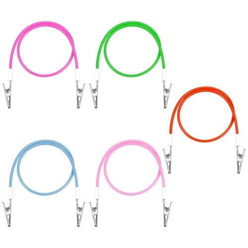 Xinjoduz 5 x Silikon-Zahnlätzchenclips, Lätzchenhalter, Clip, Serviettenkette, Halskette mit Umhängeband für Läufer, Zahnärzte, Jugendliche, ältere Menschen, Erwachsene, Patientententücher, Restaurant von Xinjoduz