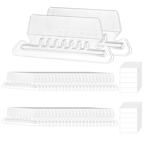 Xinjoduz 50 Stück Hängeordner-Tabs, transparente Kunststoff-Ordner-Tabs mit 50 Papiereinsätzen, einführbare transparente Ordner, Etiketten, Registerkarten für Schule, Büro, Zimmer, schnelle von Xinjoduz