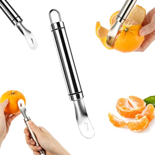Zitronen Zester Schäler Orangen Schäler Edelstahl Apfelsinenschäler Kreative Zitronenschaber Metall Langer Griff Orangenschäler Zitrusschäler Einfacher Obstöffner Schälwerkzeug Für Zitrusfrüchte von Xinjoduz