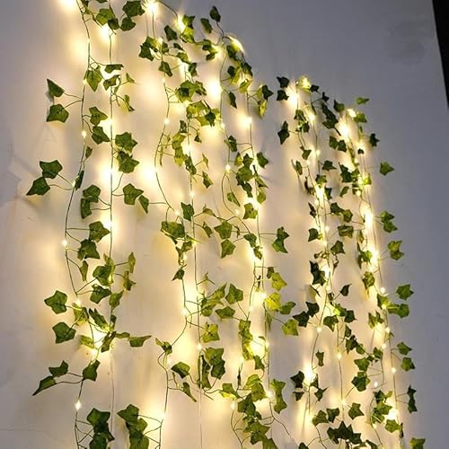 Xinlie 5M 50LED Lichterkette Efeu Künstlich Efeu Lichterkette Efeu Girlande Aesthetic Dekoration Efeugirlande Lichterkette Innen Batterie für Hochzeit,Zaun,Partys,Gartendeko für Draußen Xinlie 5M 50LED Lichterkette Efeu Künstlich Efeu Lichterkette Efeu Girlande Aesthetic Dekoration Efeugirlande Lichterkette Innen Batterie für Hochzeit,Zaun,Partys,Gartendeko für Draußen von Xinlie