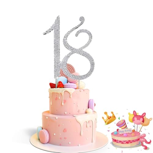 Xinlon 18 Zahl Strasssteine Cake Topper Kuchendekoration 18 Geburtstag Tortendekoration 18 Jahrestag Geburtstag Party Dekoration Jubiläum Xinlon 18 Zahl Strasssteine Cake Topper Kuchendekoration 18 Geburtstag Tortendekoration 18 Jahrestag Geburtstag Party Dekoration Jubiläum von Xinlon