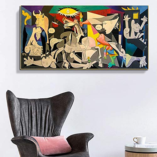 Xinmei Art Berühmte Leinwand Gemälde Guernica von Picasso Reproduktionen Poster und Drucke Wandkunst Bild für Wohnzimmer Wohnkultur 80 x 165 cm (32 x 65 Zoll) ungerahmt von Xinmei Art