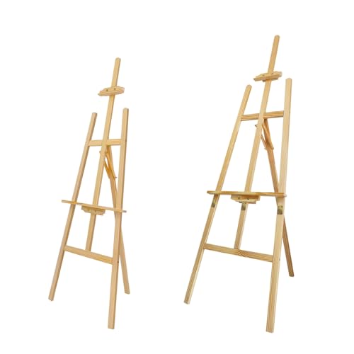 Staffelei Holz 175 cm – Stabile Feldstaffelei mit verstellbarem Leinwandhalter, Kiefernholz – Für Malerei, Skizzen & Hochzeitsdekoration (Tragbar & leicht montierbar) von Xinng