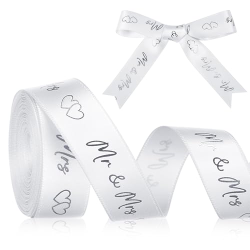 Xinnun 4,5 m x 15 mm Mr Mrs Geschenkband Hochzeit Schleifenband Dekoband Mr & Mrs Hochzeit Deko Satinband für Hochzeitsdekoration Hochzeitseinladungen Brautsträuße Geschenk Verpackungen DIY(Silber) Xinnun 4,5 m x 15 mm Mr Mrs Geschenkband Hochzeit Schleifenband Dekoband Mr & Mrs Hochzeit Deko Satinband für Hochzeitsdekoration Hochzeitseinladungen Brautsträuße Geschenk Verpackungen DIY(Silber) von Xinnun