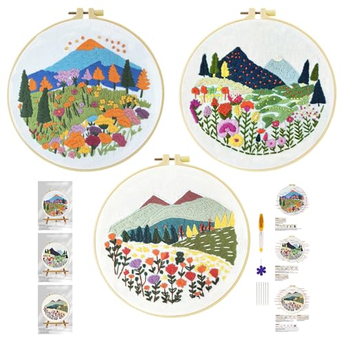Xinpinzhou 3pcs Blumen Gras Stickset Sticken Set für Erwachsene Anfänger Embroidery Kit Stickerei Stick Set Stickvorlagen Kreuzstich Vorgedruckt Stickbilder Stickbild Stickpackung Stickvorlage Xinpinzhou 3pcs Blumen Gras Stickset Sticken Set für Erwachsene Anfänger Embroidery Kit Stickerei Stick Set Stickvorlagen Kreuzstich Vorgedruckt Stickbilder Stickbild Stickpackung Stickvorlage von Xinpinzhou