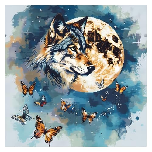 Xinpinzhou Kreuzstich Set Vorgedruckt Wolf, Stickvorlagen Stickbilder Vorgedruckt Kreuzstich Stickpackungen Stickpackung Cross Stitch Embroidery Kit Tiere Stickset Sticken Set Erwachsene Anfänger Xinpinzhou Kreuzstich Set Vorgedruckt Wolf, Stickvorlagen Stickbilder Vorgedruckt Kreuzstich Stickpackungen Stickpackung Cross Stitch Embroidery Kit Tiere Stickset Sticken Set Erwachsene Anfänger von Xinpinzhou