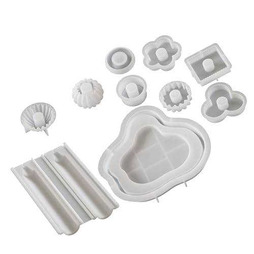 10pcs Stapelbare Silikonkerzenformen Für Epoxidharz Herstellen Säulen Kerzenseife Schokoladenform Fondant Silikonform 10pcs Stapelbare Silikonkerzenformen Für Epoxidharz Herstellen Säulen Kerzenseife Schokoladenform Fondant Silikonform von Xinsheinelry