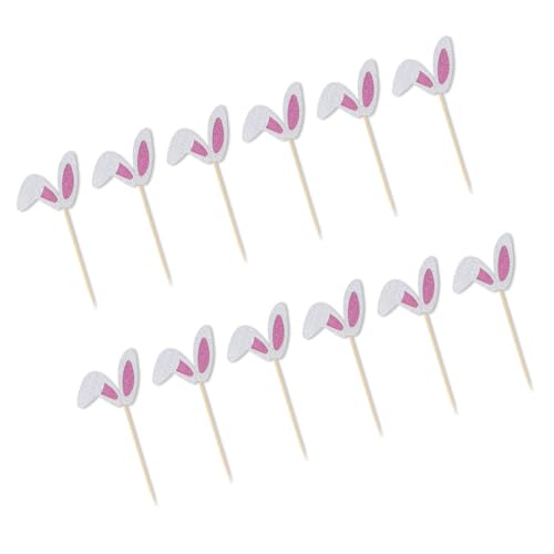 12pieces Osters Cake Decoration Set Kaninchen Ohrtourern Dekorative Vorspeisen Picks Geeignet Für Den Anlass Des Festivals von Xinsheinelry