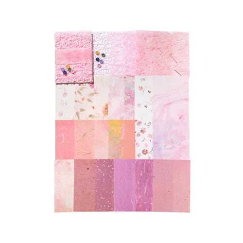26 Blätter Ästhetisches Dekoratives Papier Mit 5 Button Textured Scrapbooking Paper Für Scrapbook Journal Planer Fotoalbum von Xinsheinelry