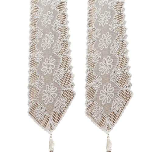 2pcs Weißer Spitze Tischtafel Mit Handgefertigtem Häkelblumen Tisch Doilies Deckung Für Kaffee Und Endtischdekoration 2pcs Weißer Spitze Tischtafel Mit Handgefertigtem Häkelblumen Tisch Doilies Deckung Für Kaffee Und Endtischdekoration von Xinsheinelry