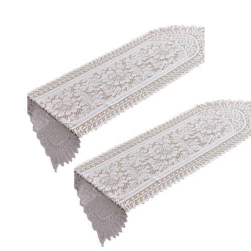 2pcs Weißer Spitze Tischtafel Mit Handgefertigtem Häkelblumen Tisch Doilies Deckung Für Kaffee Und Endtischdekoration 2pcs Weißer Spitze Tischtafel Mit Handgefertigtem Häkelblumen Tisch Doilies Deckung Für Kaffee Und Endtischdekoration von Xinsheinelry
