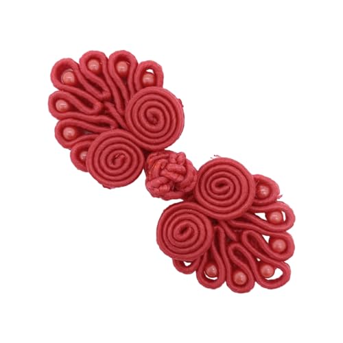 Chinesische Cheongsam Schnalle Traditioneller Knotenverschluss Sieben Perlen Knoten Knöpfe Handwerk Kleidung Dekoratives Accessoire von Xinsheinelry