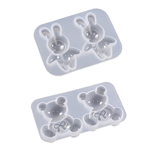Glänzende Glänzende Kaninchenbögen Bären Ornamente Silikon Epoxidharz Schimmel Schlüsselbund Anhänger Schmuck Für Valentinstag Geschenkhandwerk von Xinsheinelry