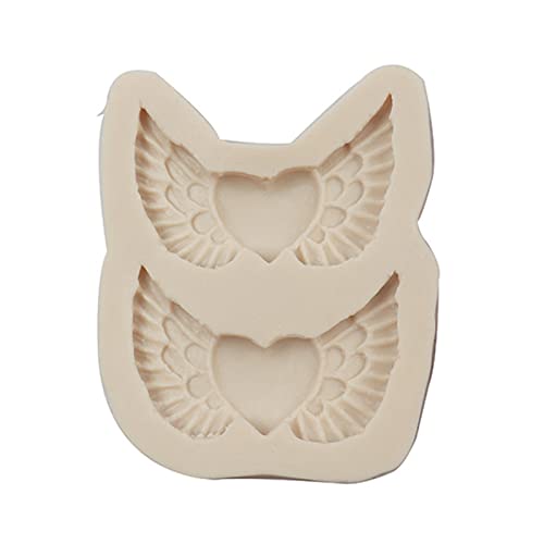 Herzflügel Silikonform Fondant Schimmel Kuchen Lieferungen Backpackdekoration Harzschmuck Handgefertigte Seife Seife Form von Xinsheinelry