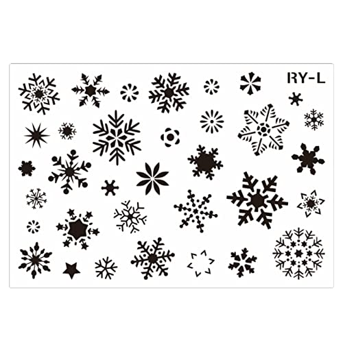 Hohlige Schneeflocken Schablone Weihnachtsmalerei Vorlage Zum Malen Auf Papier Canvas Holz Plastik Scrapbooking von Xinsheinelry