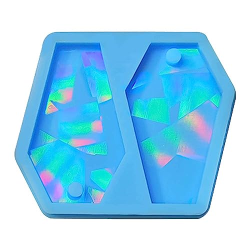 Holographische Kristall Epoxidharz Silikonform Geometrischer Sarg Sarg Ohrring Schlüsselbund Pendellform Schmuck Schmuck von Xinsheinelry
